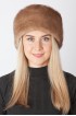 Light brown mink fur hat